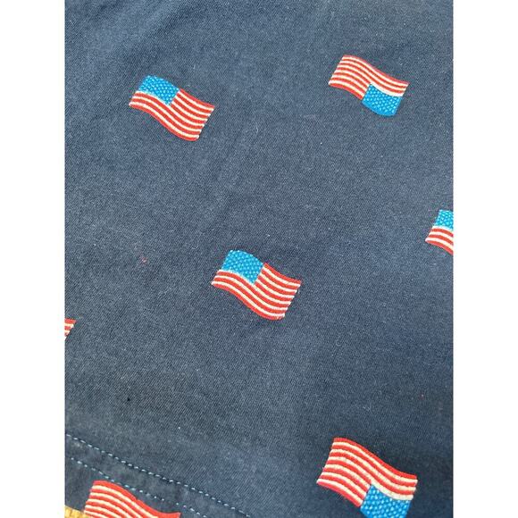 Isaac Morris Shirt Men's Blue Stars Stripes USA Flag All Over Print USA SZ MD - Picture 5 of 11